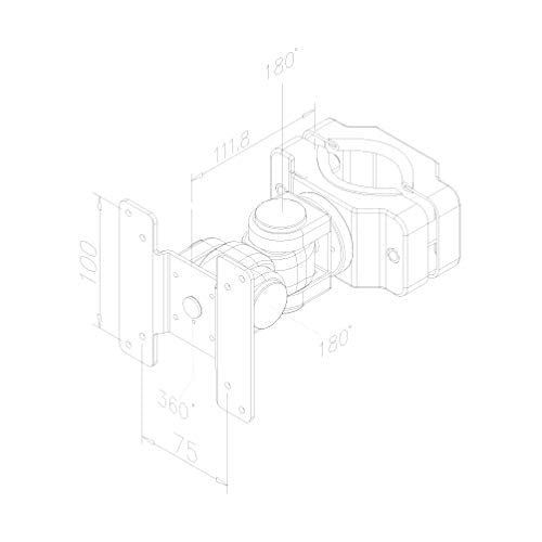 NewStar Monitor Mount for mounting on poles (diameter 35-60 mm) for single 10"-30" Screen - Black - Mounting component (pole mount) for LCD display - black - screen size: 10"-30"