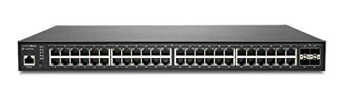 SonicWall Switch SWS14-48FPOE - Switch - Managed - 48 x 10/100/1000 (PoE+) + 4 x 10 Gigabit SFP+ - rack-mountable - PoE+ (740 W) - with 3 years 24x7 Support