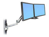 Ergotron Dual Monitor & Handle Kit - Mounting kit (handle, 2 mounting brackets, bow mounting arm, mounting hardware) for 2 LCD displays - black - screen size: up to 26" - for P/N: 45-353-026