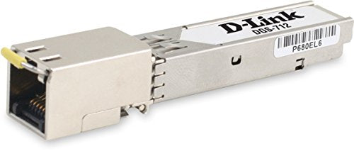 D-Link DGS 712 - SFP (mini-GBIC) transceiver module - GigE - 10Base-T, 100Base-TX, 1000Base-T - RJ-45 - for DES 30XX, DGS 3100, 3200, Web Smart DGS-1216, 1224, 1248, xStack DES-3526, 3528, 3552