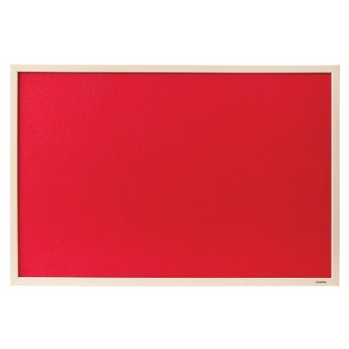 Best Value Felt Notice Board Red 900 x 600 mm