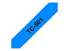 Brother - Black, blue - Roll (1.2cm x 7.7m) 1 pcs. printer tape - for P-Touch PT-15, PT-20, PT-2000, PT-3000, PT-500, PT-5000, PT-6, PT-8, PT-8E
