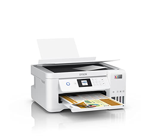 Epson EcoTank ET-2856, Inkjet Printers, Multi-fuction,Ink tank system, A4 (, 4 Ink Cartridges, KCYM, Print, Scan, Copy, Yes, 5,760 x 1,440 DPI, 33 pages/min Monochrome, 15 pages/min Colour, 100 Sheets Standard, 1,200 DPI x 2,400 DPI (Horizontal x Vertical