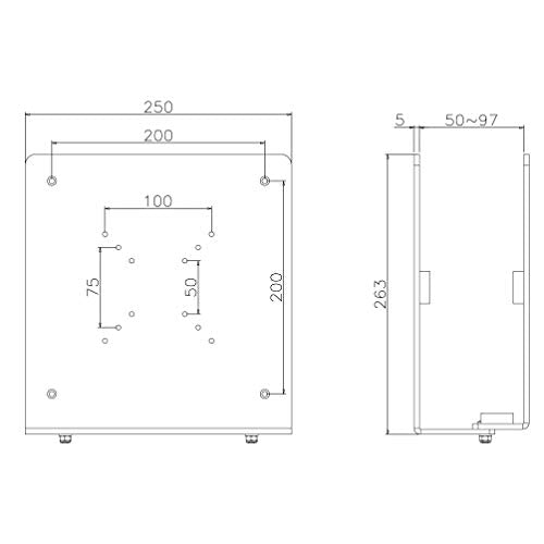 Newstar Thin Client Holder (attach between monitor and mount) - Black. Stored between the monitor and the VESA mount and therefore doesnt use any valuable desk space. Suitable for thin client and small form factor PCs up to 50kg max weight.  - Mount suitable for VESA sizes: 50x50, 75x75, 100x100 and 200x200mm - Newstar have over 20 years experience providing high quality mounts to suit a wide variety of needs, which include the mounting of screens, tablets, projectors, laptops and PCs.  One thin