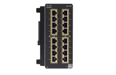 Cisco Catalyst IE3300 Rugged Series - Expansion module - Gigabit Ethernet (PoE+) x 16