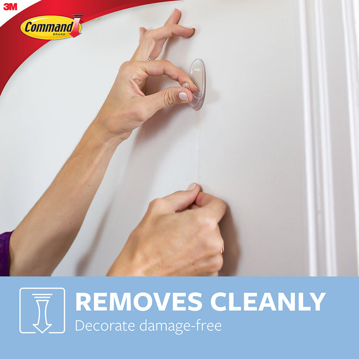 3M Command Small Clear Haken (hält 0,45 kg) Packung mit 2 Haken 