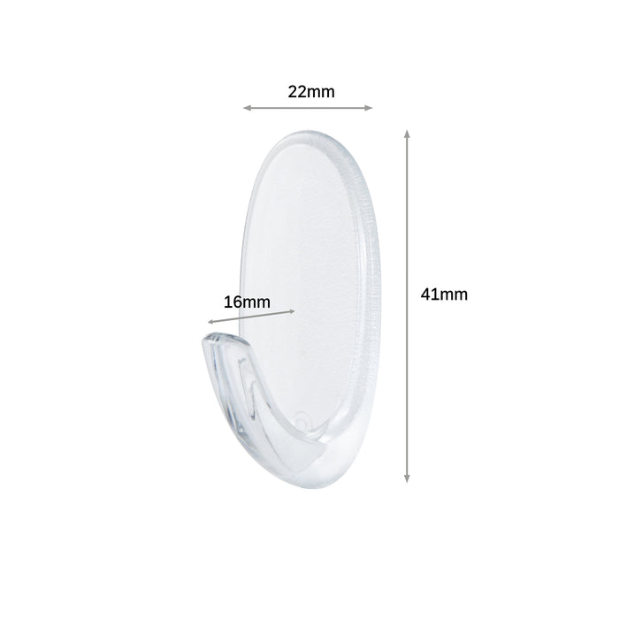 3M Command Small Clear Haken (hält 0,45 kg) Packung mit 2 Haken 