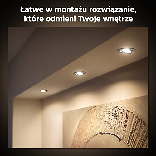 Philips Hue White ambiance Milliskin - Recessed spot light - LED spot light bulb - GU10 - 2200-6500 K - silver (pack of 3)