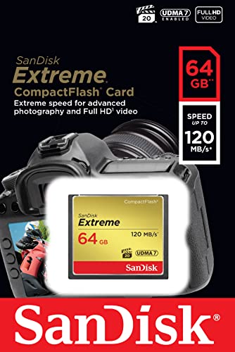 SanDisk Extreme - Flash memory card - 64 GB - 567x - CompactFlash