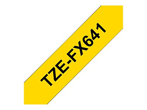 Brother TZe-FX641 - Black on yellow - Roll (1.8 cm x 8 m) 1 roll(s) flexible tape - for Brother PT-D600, P-Touch PT-3600, D400, D450, D600, D800, E550, H101, P750, P900, P950