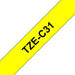 Brother TZe-C31 - Black on fluorescent yellow - Roll (1.2 cm x 5 m) 1 roll(s) laminated tape - for Brother PT-D210, D600, H110, P-Touch PT-1005, 1010, D450, D800, H110, P300, P900, P950
