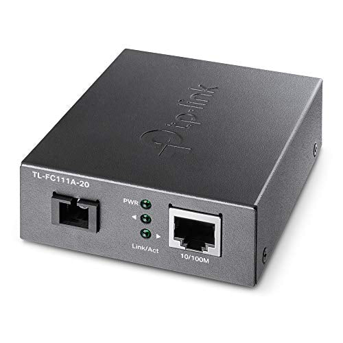 TP-Link TL-FC111A-20 - Fibre media converter - 100Mb LAN - 10Base-T, 100Base-TX, WDM - SC/UPC single-mode / RJ-45 - up to 20 km - 1550 (TX) / 1310 (RX) nm