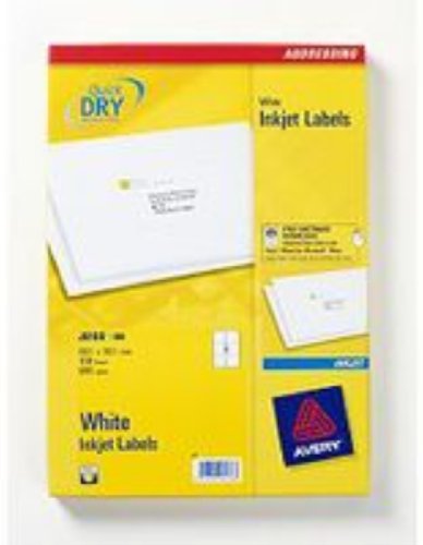 Best Value Avery Self Adhesive Parcel Shipping Labels, Inkjet Printers, 6 Labels Per A4 Sheet, 600 labels, QuickDRY (J8166)