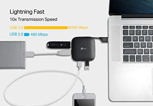 TP-Link UH400 - Hub - 4 x SuperSpeed USB 3.0 - desktop