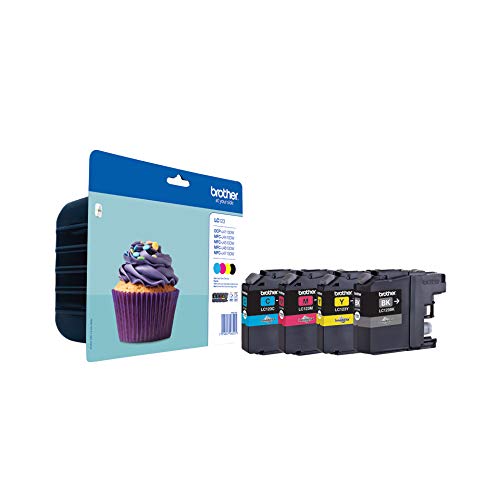 Brother LC123 Value Pack - 4-pack - High Yield - black, yellow, cyan, magenta - original - blister with accoustic / electromagnetic alarm - ink cartridge - for Brother DCP-J132, J152, J172, J552, J752, MFC-J245, J470, J650, J6520, J6720, J6920, J870