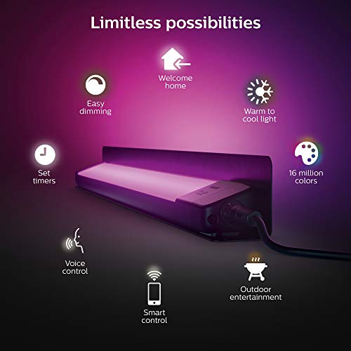 Philips Hue White and Color Ambiance Amarant - Light bar - LED - 20 W (equivalent 104 W) - 16 million colours - 2000-6500 K - black