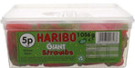 Best Value HARIBO Giant Strawbs, bulk tub sweets, 1kg