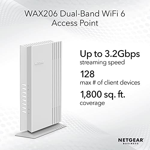 Netgear WAX206 - Wireless router - 4-port switch - GigE, 2.5 GigE - 802.11a/b/g/n