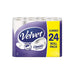 Pack 24 Toilet Rolls 3-Ply Velvet Classic Quilted White