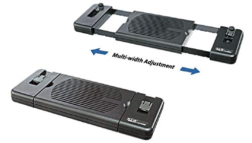Newstar Laptop Cooler Stand (cools up to 15 degrees celcius) - Black. Universal cooling stand for laptops up to 22" with a max weight of 10kg. This model allows you to tilt your laptop forward and offers width adjustment to cater for different sized laptops.This ideal tools reduces your laptop heath with 15 degrees preventing degradation of laptop speed. The low noise cooling fan connects to your USB port using a minimum of energy - Newstar have over 20 years experience providing high quality mo
