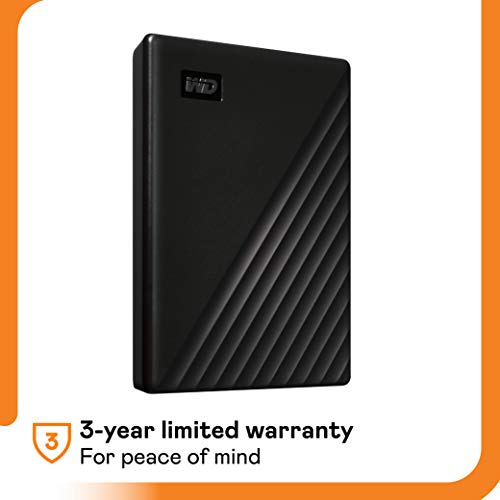 WD My Passport WDBPKJ0040BBK - Hard drive - encrypted - 4 TB - external (portable) - USB 3.2 Gen 1 - 256-bit AES - black