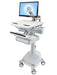 Ergotron StyleView - Cart for LCD display / keyboard / mouse / CPU / notebook / barcode scanner (open architecture) - medical - aluminium, zinc-plated steel, high-grade plastic - grey, white, polished aluminium - screen size: up to 24" - output: AC 230 V - 66 Ah - Lead Acid
