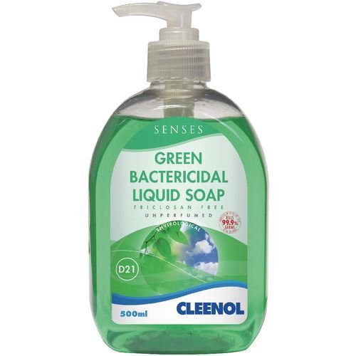 Best Value Cleenol 077028 Senses Green Bactericidal Liquid Soap, Triclosan Free, 500 mL, Pack of 6