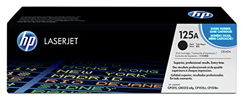 HP 125A - CB540A - 1 x Black - Toner cartridge - For Color LaserJet CM1312 MFP, CM1312nfi MFP, CP1215, CP1515n, CP1518ni