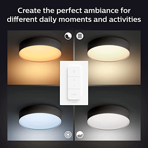 Philips Hue White ambiance Enrave Medium - Ceiling lamp - LED - 19.2 W - cool white/warm white light - 2200-6500 K - black