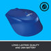Logitech M330 SILENT PLUS - Mouse - 3 buttons - wireless - 2.4 GHz - USB wireless receiver - blue