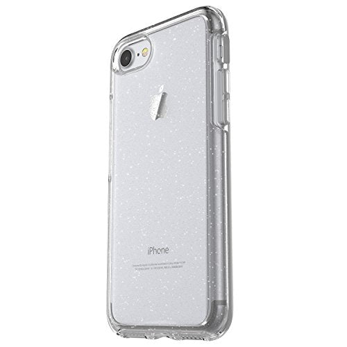 OtterBox Symmetry Series Clear Stardust Phone Case for Apple iPhone SE 2nd Gen iPhone 7 and 8 Ultra Slim Profile Precision Design Raised Screen Bumper