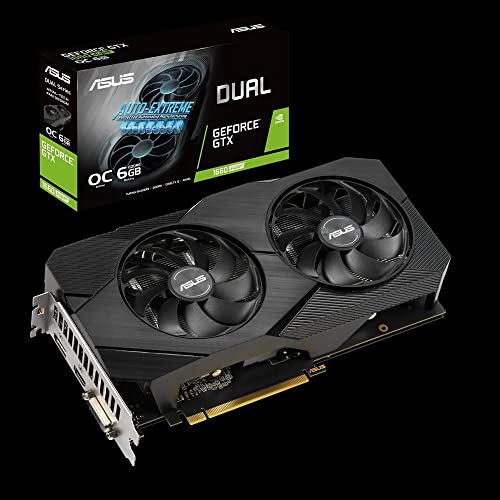 ASUS DUAL-GTX1660S-O6G-EVO - OC Edition - graphics card - GF GTX 1660 SUPER - 6 GB GDDR6 - PCIe 3.0 x16 - DVI, HDMI, DisplayPort