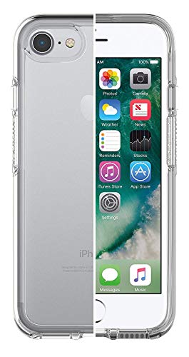 OtterBox Symmetry Series Clear Phone Case for Apple iPhone SE 2nd Gen and iPhone 7 and 8 Clear Scratch Resistant Drop Proof Slim Design Raised Beveled