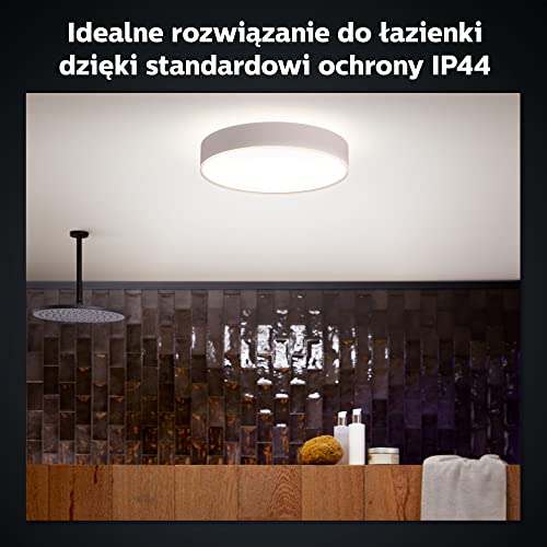 Philips Hue White ambiance Devere M - Ceiling lamp - LED - 19.2 W - class F - warm to cool white light - 2200-6500 K - white