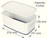 Leitz Mybox Small With Lid Wow White Grey Dd