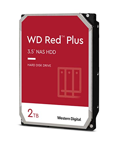 Western Digital WD Red Plus 2TB 3.5 Inch NAS 5400 RPM SATA 6Gbs 64MB Cache Internal Hard Drive