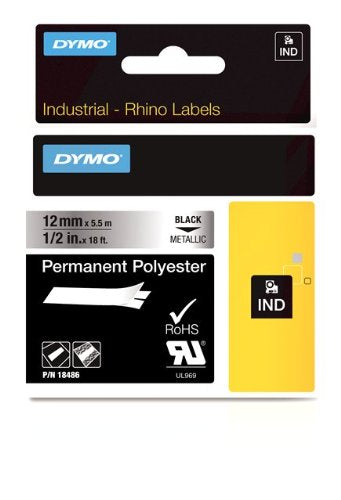 DYMO 18486 - Tape/polyester Metal 12mmx5.5m