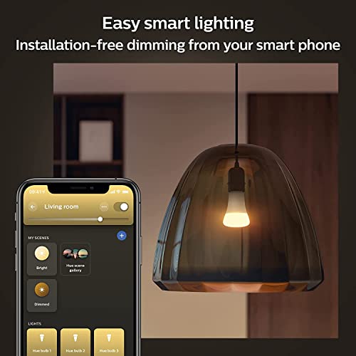 Philips Hue White - LED light bulb - shape: A67 - B22 - 15.5 W (equivalent 100 W) - class F - warm white light - 2700 K