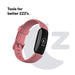 Fitbit Inspire 2 - Black - activity tracker with band - silicone - desert rose - band size: S/L - monochrome - Bluetooth