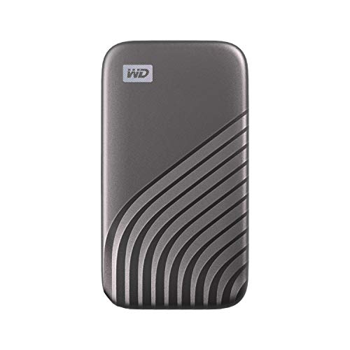 WD My Passport SSD WDBAGF0010BGY - Solid state drive - encrypted - 1 TB - external (portable) - USB 3.2 Gen 2 (USB-C connector) - 256-bit AES - space grey
