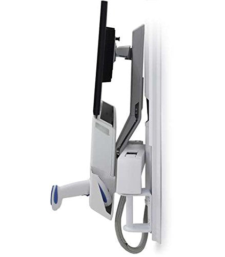 Ergotron StyleView Sit-Stand Combo Arm with Worksurface - Wall mount for LCD display / keyboard / mouse / CPU - aluminium, high-grade plastic - white - screen size: up to 24"