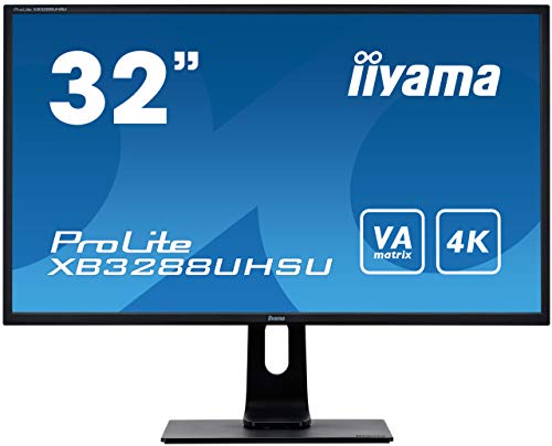 iiyama ProLite XB3288UHSU-B1 - LED monitor - 32" (31.5" viewable) - 3840 x 2160 4K @ 60 Hz - VA - 300 cd/m - 3000:1 - 3 ms - 2xHDMI, DisplayPort - speakers - matte black