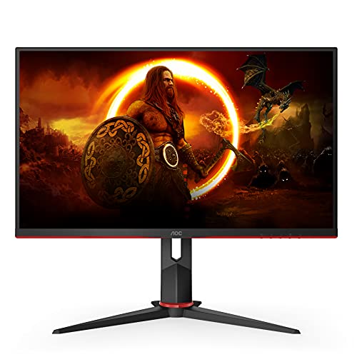 AOC Gaming 24G2SU/BK - G2 Series - LED monitor - 24" (23.8" viewable) - 1920 x 1080 Full HD (1080p) @ 165 Hz - VA - 350 cd/m² - 3000:1 - 1 ms - 2xHDMI, DisplayPort - speakers - black, red