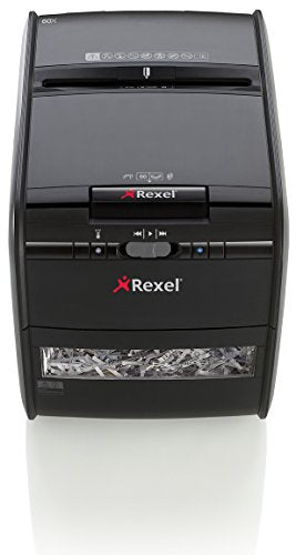 Best Value Rexel Auto+ 60X Auto Feed 30 Sheet Cross Cut Paper Shredder for Home or Home Office (occasional use), 15L Bin, Black, 2103060