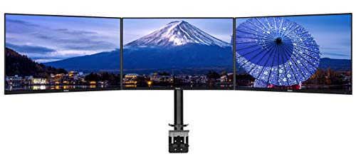 Iiyama DS1003C-B1 - Stand - for 3 monitors (adjustable arm) - black - screen size: 10"-27" - desktop stand