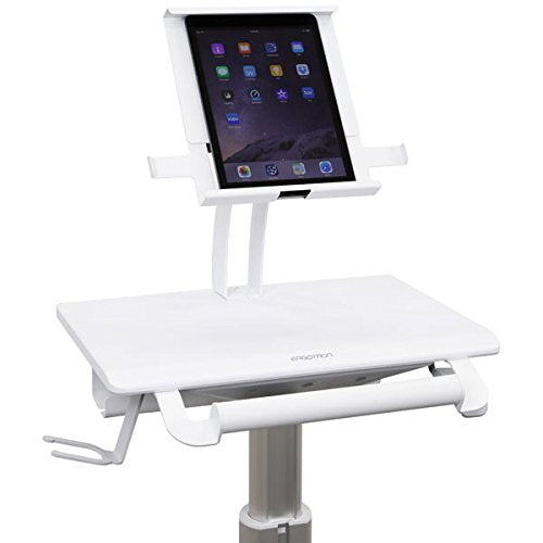 Ergotron StyleView Tablet Cart, SV10 - Cart for tablet / keyboard - medical - metal - white, aluminium - screen size: up to 12"