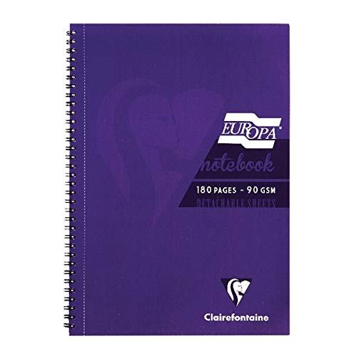 Best Value A4 Notebook, 180 Pages, Purple, Pack of 5