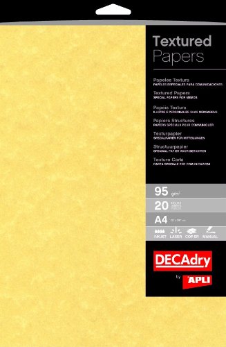 Best Value Decadry - Parchment Gold Paper 95gsm Pack of 100