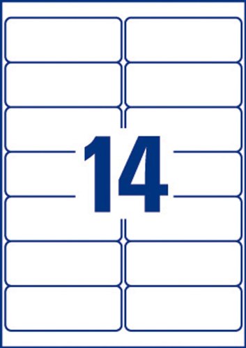 Best Value AverY Self Adhesive Address Mailing Labels, Inkjet Printers, 14 Labels Per A4 Sheet, 1400 labels, QuickDRY (J8163)