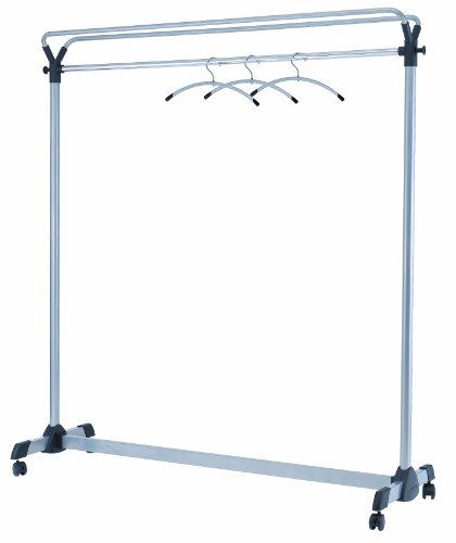 Best Value Alba Mobile Coat Rack 4 Wheels Metal Frame W1500xD500xH1700mm Ref PMGROUP